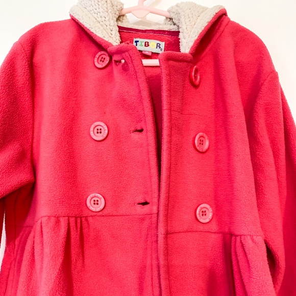 Girls pink fleece jacket size 8 - Picture 2 of 12